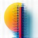 Grafik eines Thermometers und einer Sonne
